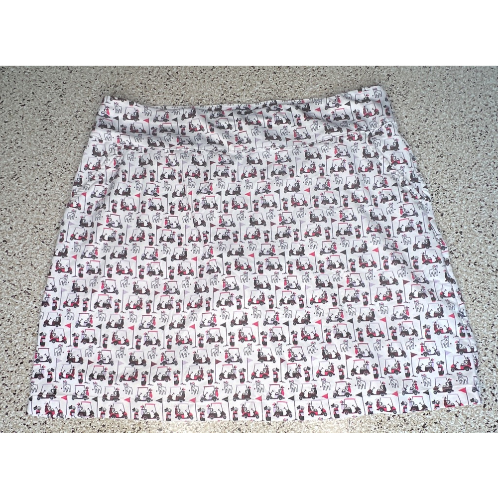 Coral Bay Golf Skort Sz M – Cute Dog Print Activewear Skirt with Shorts